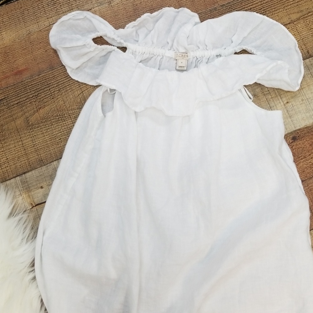 J Crew white linen
